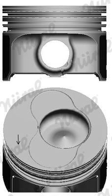 NÜRAL 87-139500-40 Piston for cylinder 3 for cylinder 4 for VW