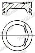NÜRAL 87-142400-00 Piston for ALFA ROMEO FIAT LANCIA