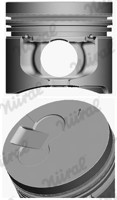 NÜRAL 87-444200-00 Piston for cylinder 1 for cylinder 2 for DODGE FORD AFRICA MITSUBISHI