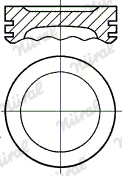 NÜRAL 87-523600-00 Πιστόνι for DAIMLER JAGUAR