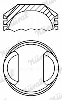 NÜRAL 87-525414-00 Piston for TRIUMPH