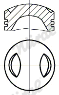 NÜRAL 87-527300-00DP Piston for ALFA ROMEO