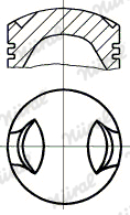 NÜRAL 87-528500-00 Piston for ALFA ROMEO