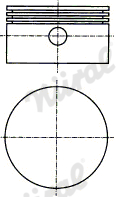 NÜRAL 87-741207-10 Έμβολο, αεροσυμπιεστής πεπιεσμένου αέρα