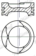 NÜRAL 87-780609-00 Piston for FORD