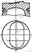 NÜRAL 87-783800-10 Piston for ALFA ROMEO FIAT LANCIA