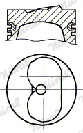NÜRAL 87-783808-30 Piston for ALFA ROMEO FIAT LANCIA