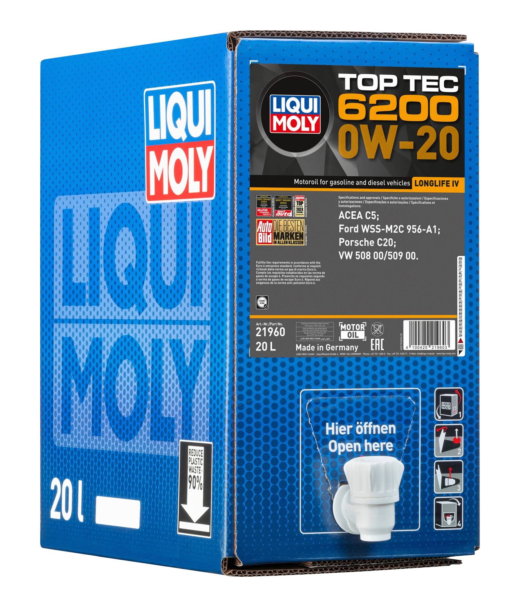 LIQUI MOLY 21960 Top Tec 6200 0W-20 Motoröl