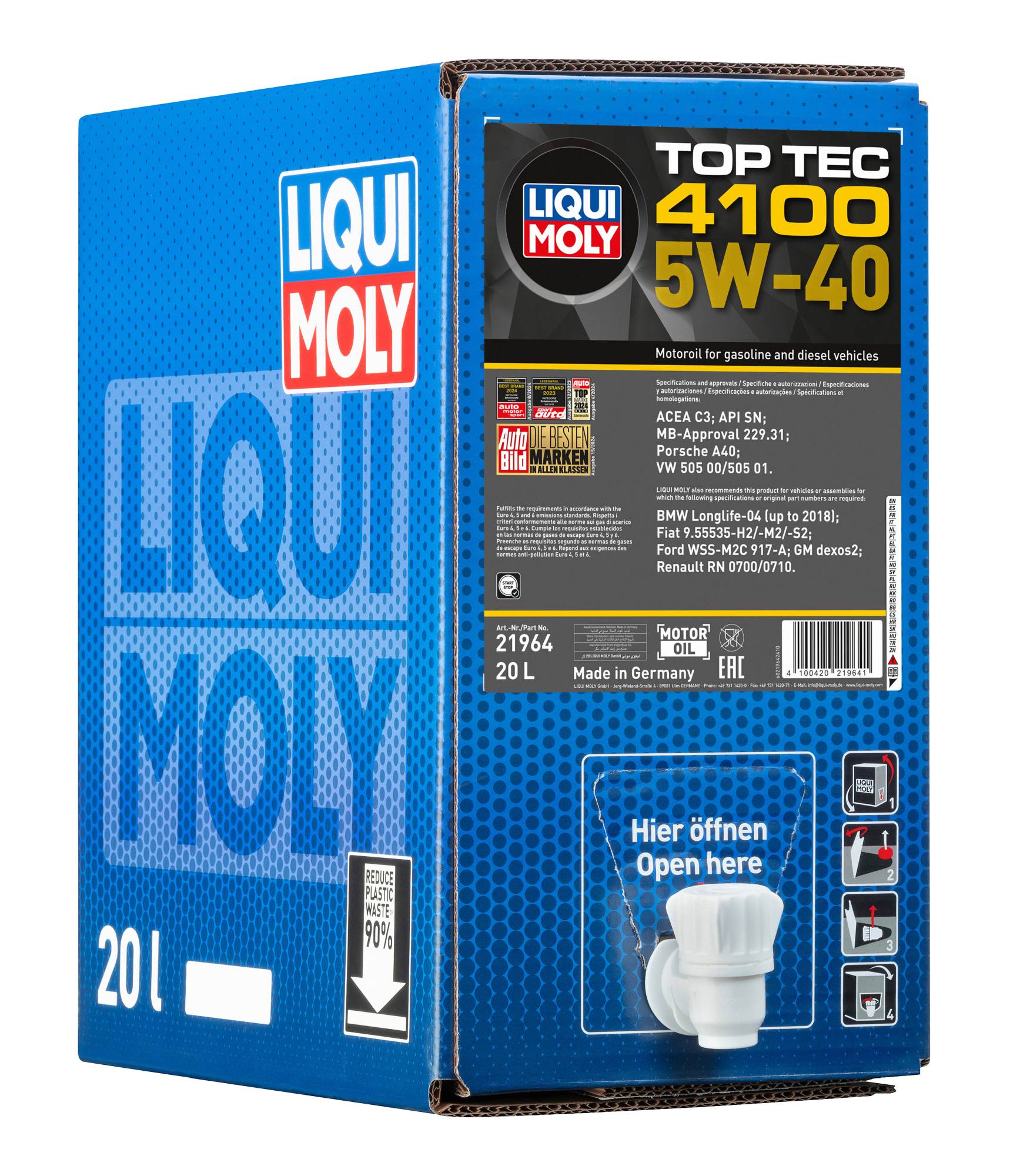 LIQUI MOLY 21964 Top Tec 4100 5W-40 Motoröl
