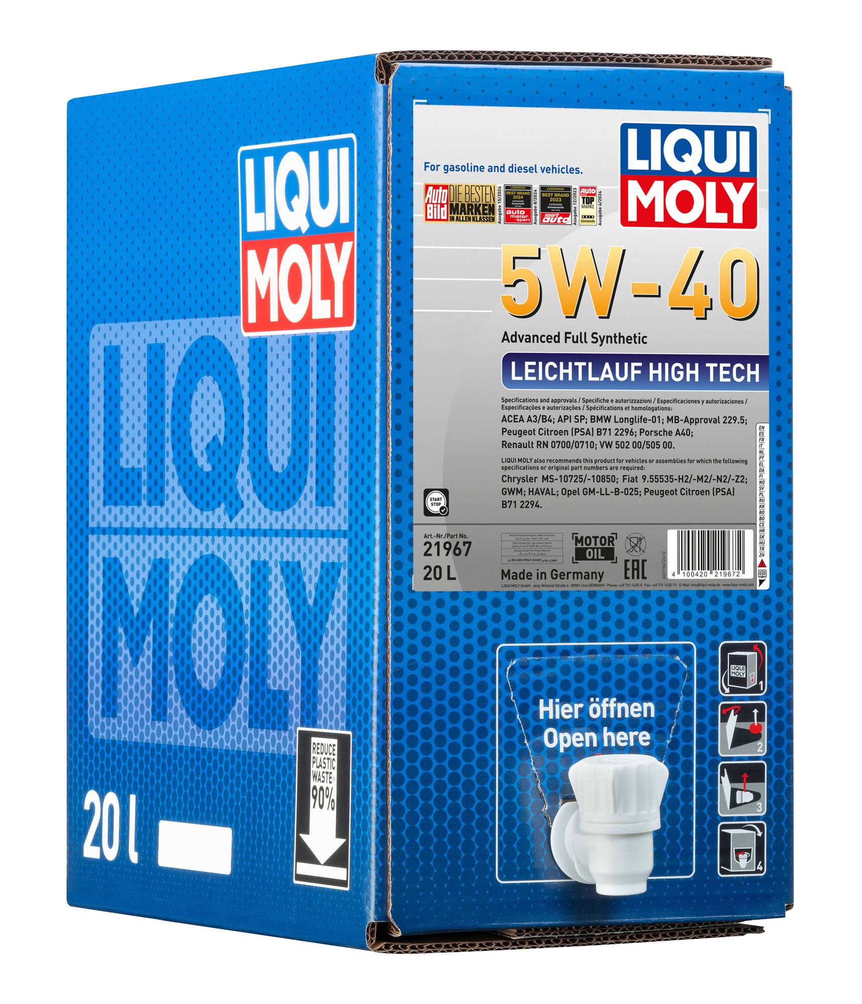 LIQUI MOLY 21967 Leichtlauf High Tech 5W-40 Motoröl