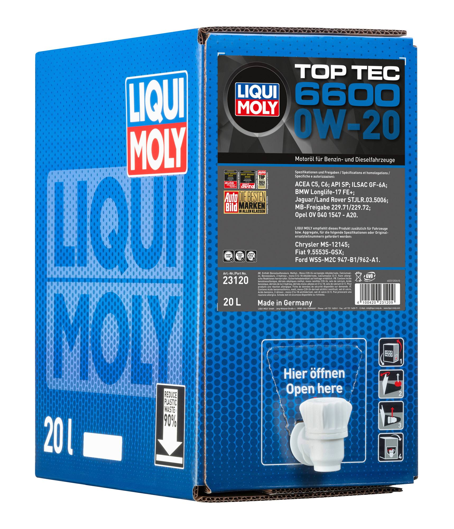 LIQUI MOLY 23120 Top Tec 6600 0W-20 Motoröl