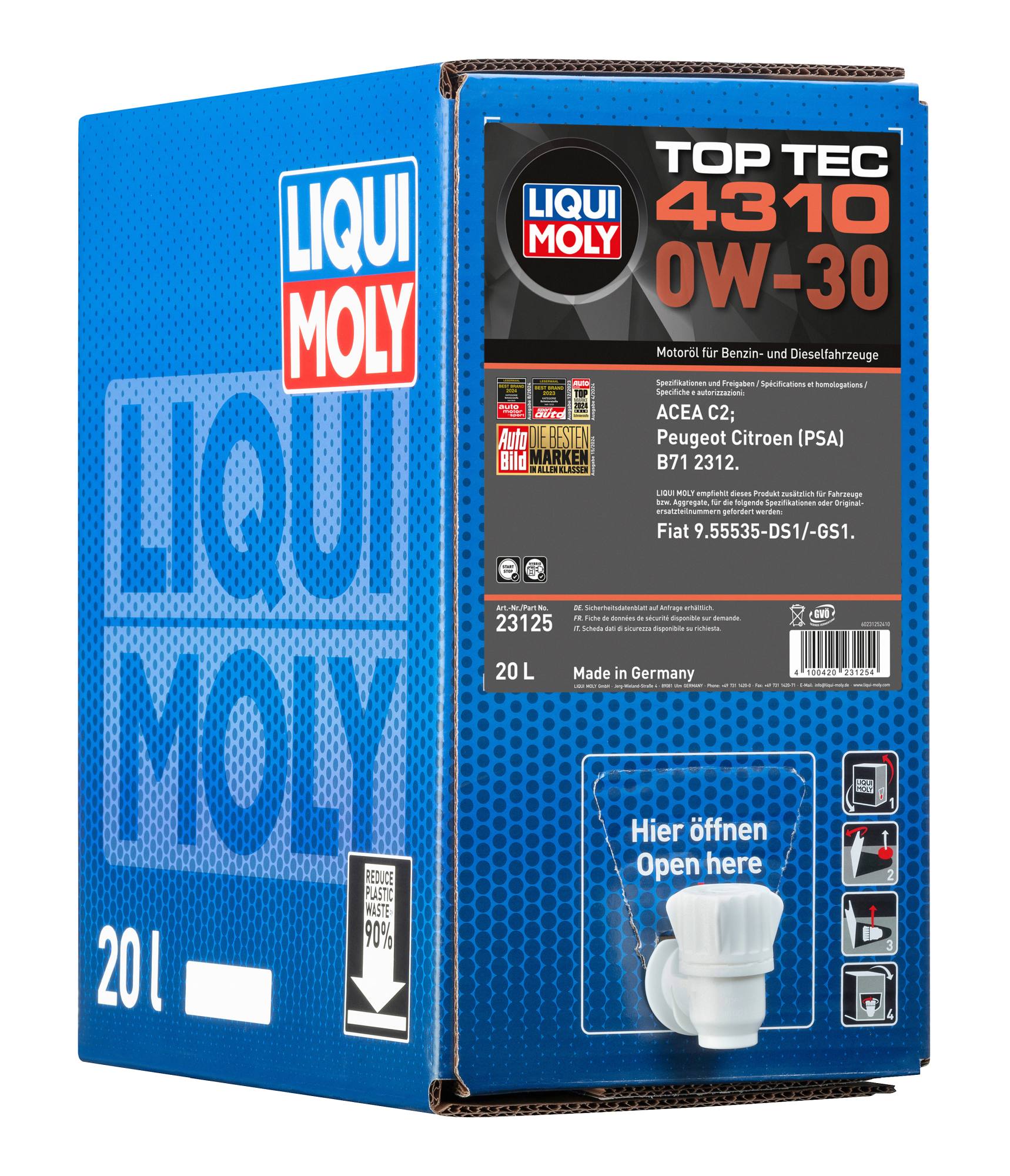LIQUI MOLY 23125 Top Tec 4310 0W-30 Motoröl