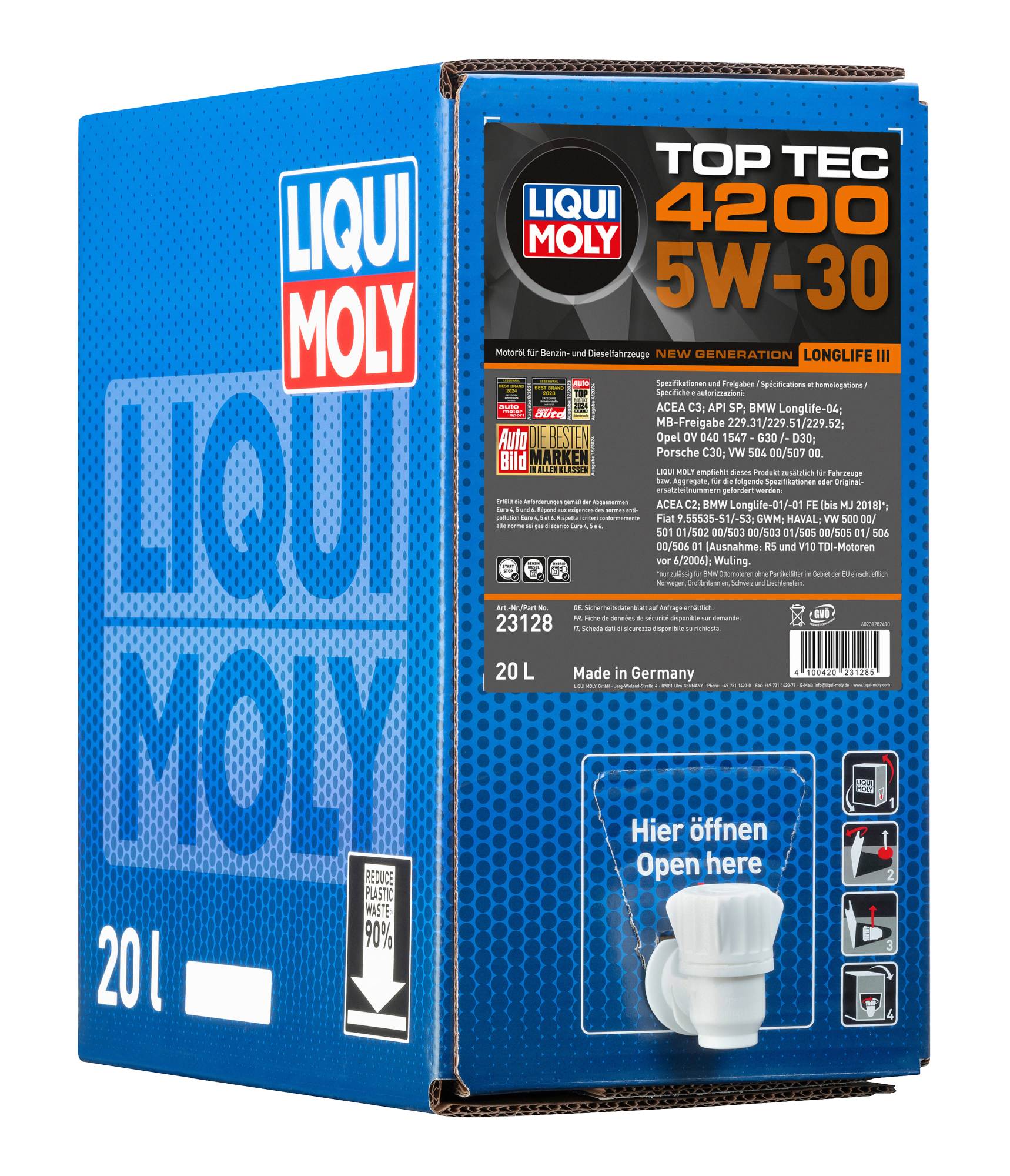 LIQUI MOLY 23128 Top Tec 4200 5W-30 New Generation Motoröl