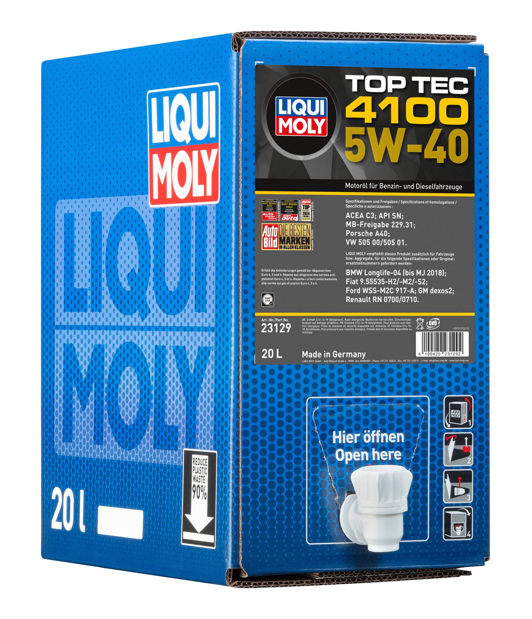 LIQUI MOLY 23129 Top Tec 4100 5W-40 Motoröl