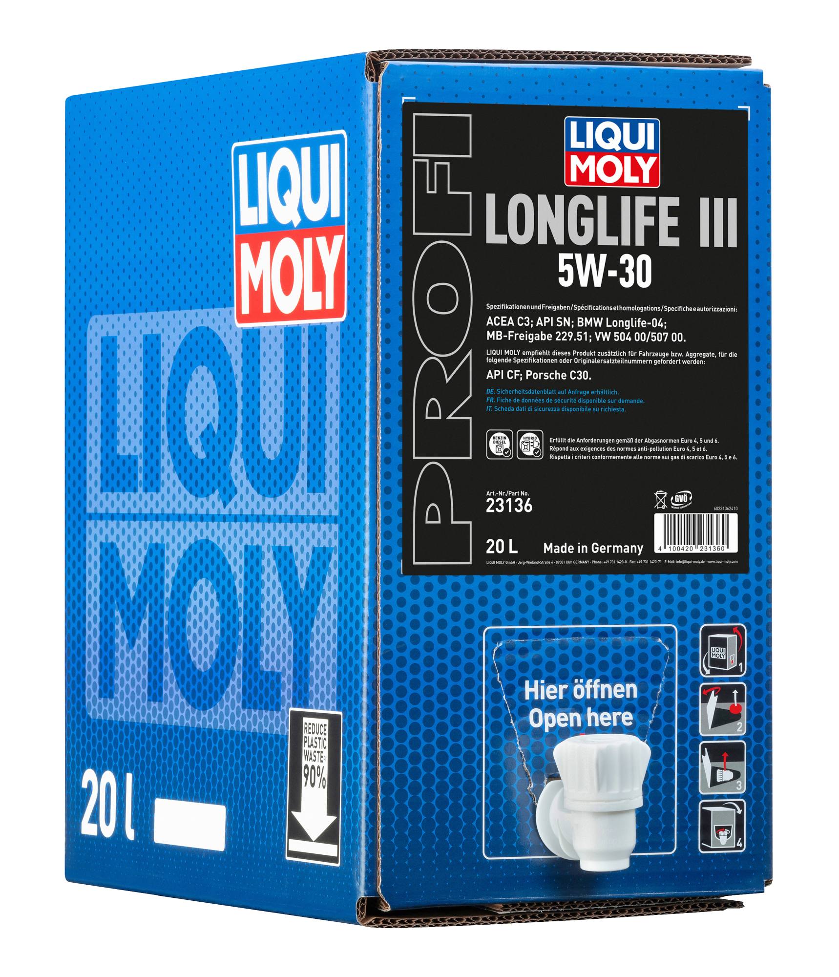 LIQUI MOLY 23136 Profi Longlife III 5W-30 Motoröl