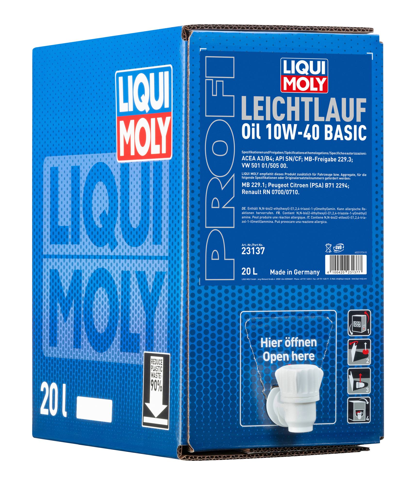 LIQUI MOLY 23137 Profi Leichtlauf 10W-40 Basic Motoröl