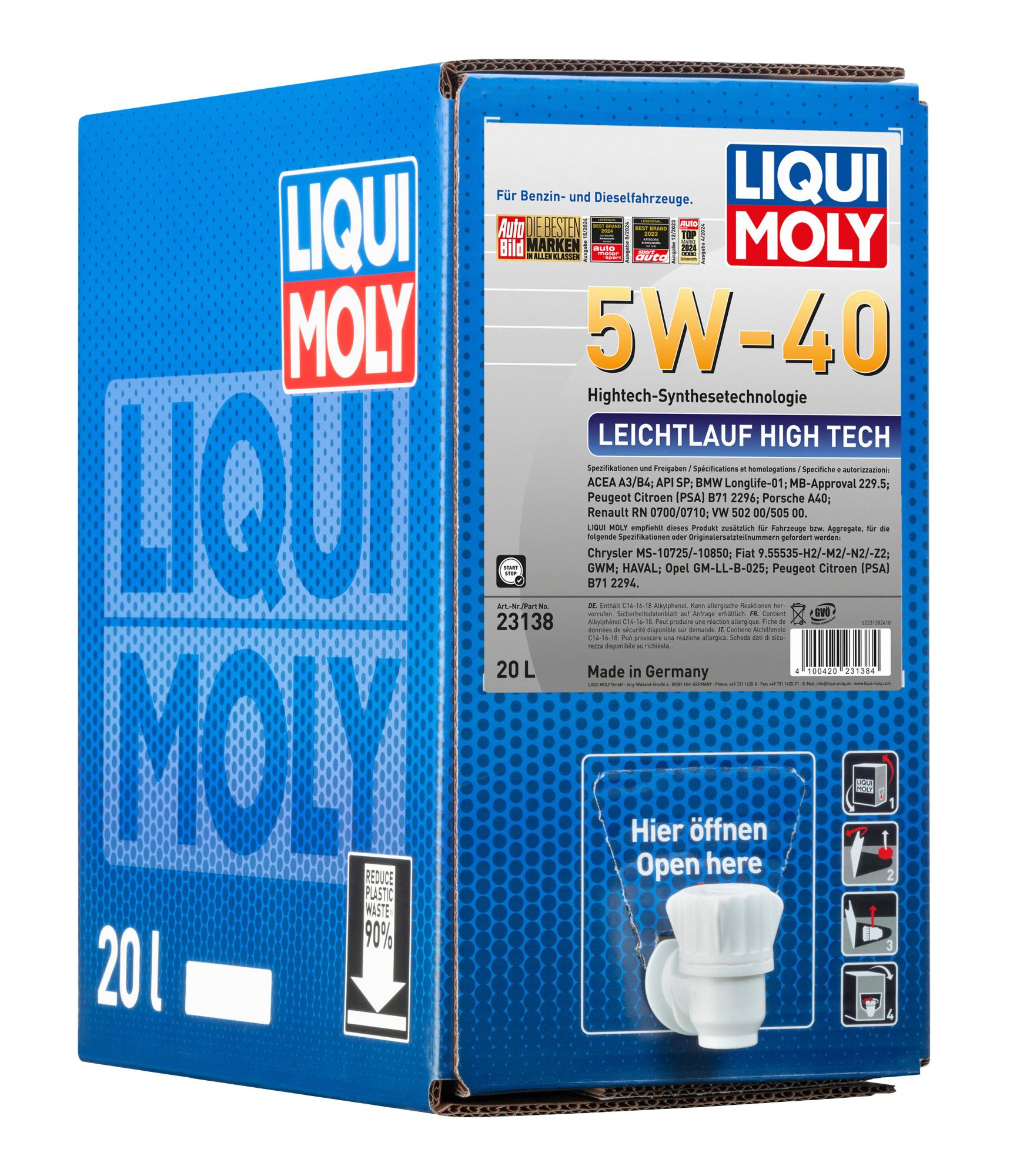 LIQUI MOLY 23138 Leichtlauf High Tech 5W-40 Motoröl