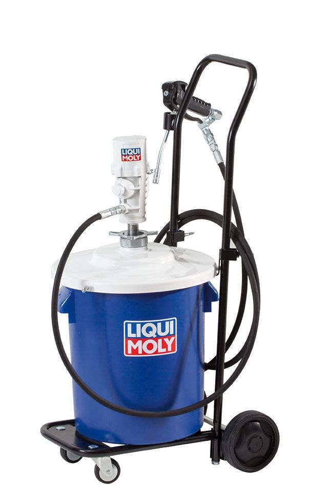 LIQUI MOLY 7992 Fettsystem, fahrbar, pneumatisch für 50kg Eimer Schmierfettpumpe