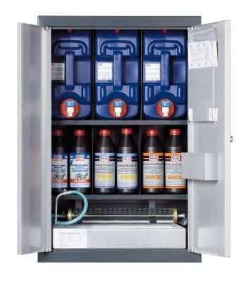 LIQUI MOLY 7993 Getriebeölschrank für 20l und 1l LM Gebinde Chemieschrank