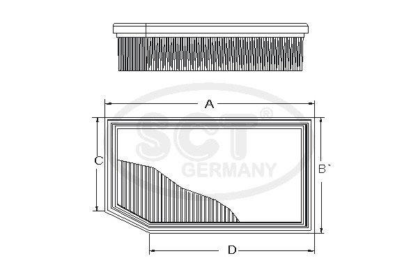 SCT - MANNOL SB 2377 SB 2377 Air Filter for HONDA