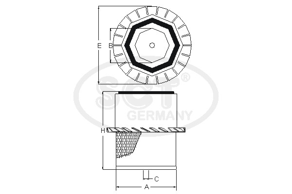 SCT - MANNOL SB 3138 SB 3138 Air Filter for CITROËN HYUNDAI JOHN DEERE LAND ROVER RENAULT VOLVO VW