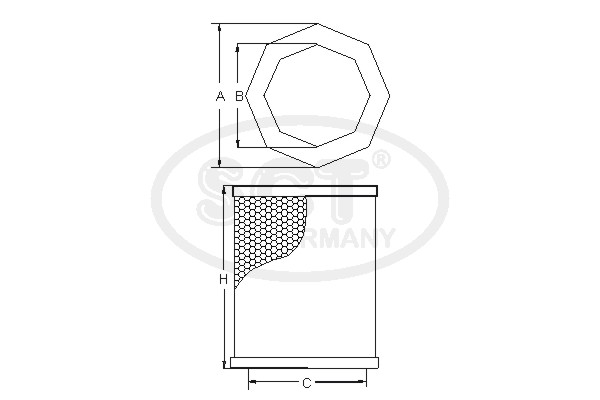 SCT - MANNOL SB 3142 SB 3142 Air Filter for ISUZU OPEL VAUXHALL