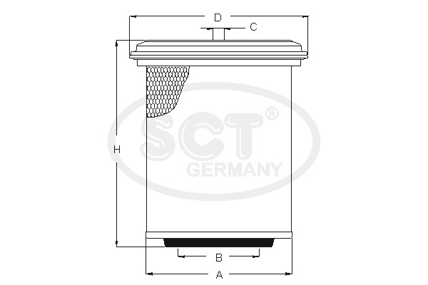 SCT - MANNOL SB 3198 SB 3198 Air Filter for VOLVO