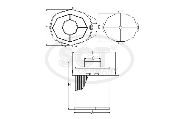 SCT - MANNOL SB 513 SB 513 Air Filter for CITROËN