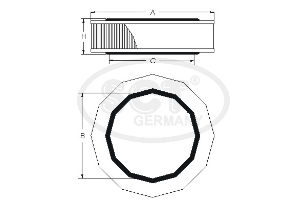 SCT - MANNOL SB 581 SB 581 Air Filter for MERCEDES-BENZ