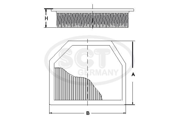 SCT - MANNOL SB 664 SB 664 Air Filter for PORSCHE