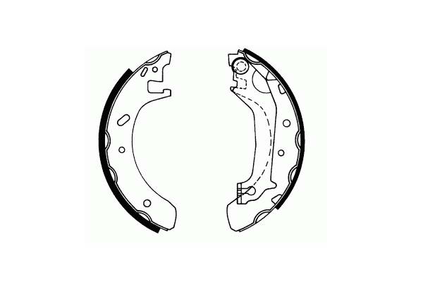 SCT - MANNOL SS 540 SS 540 Σετ σιαγόνων φρένων Πίσω άξονας for FORD