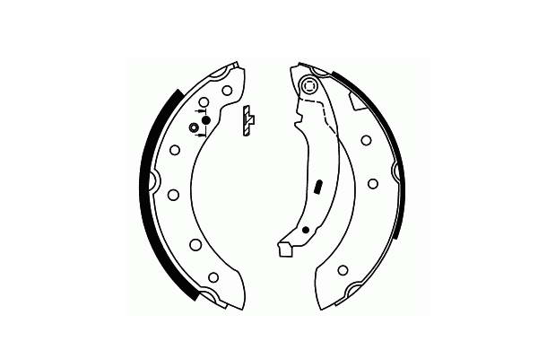 SCT - MANNOL SS 543 SS 543 Σετ σιαγόνων φρένων Πίσω άξονας for CITROËN DACIA PEUGEOT RENAULT