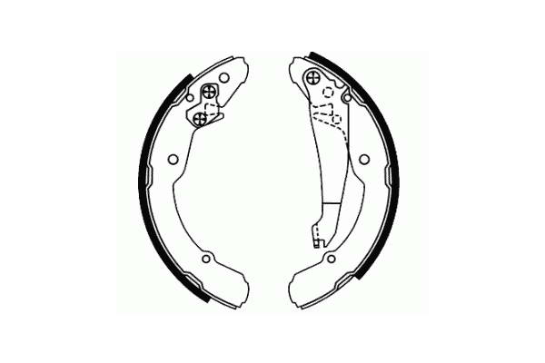 SCT - MANNOL SS 545 SS 545 Σετ σιαγόνων φρένων Πίσω άξονας for SEAT SKODA VW