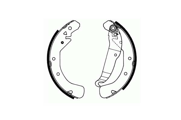SCT - MANNOL SS 548 SS 548 Σετ σιαγόνων φρένων Πίσω άξονας for OPEL VAUXHALL