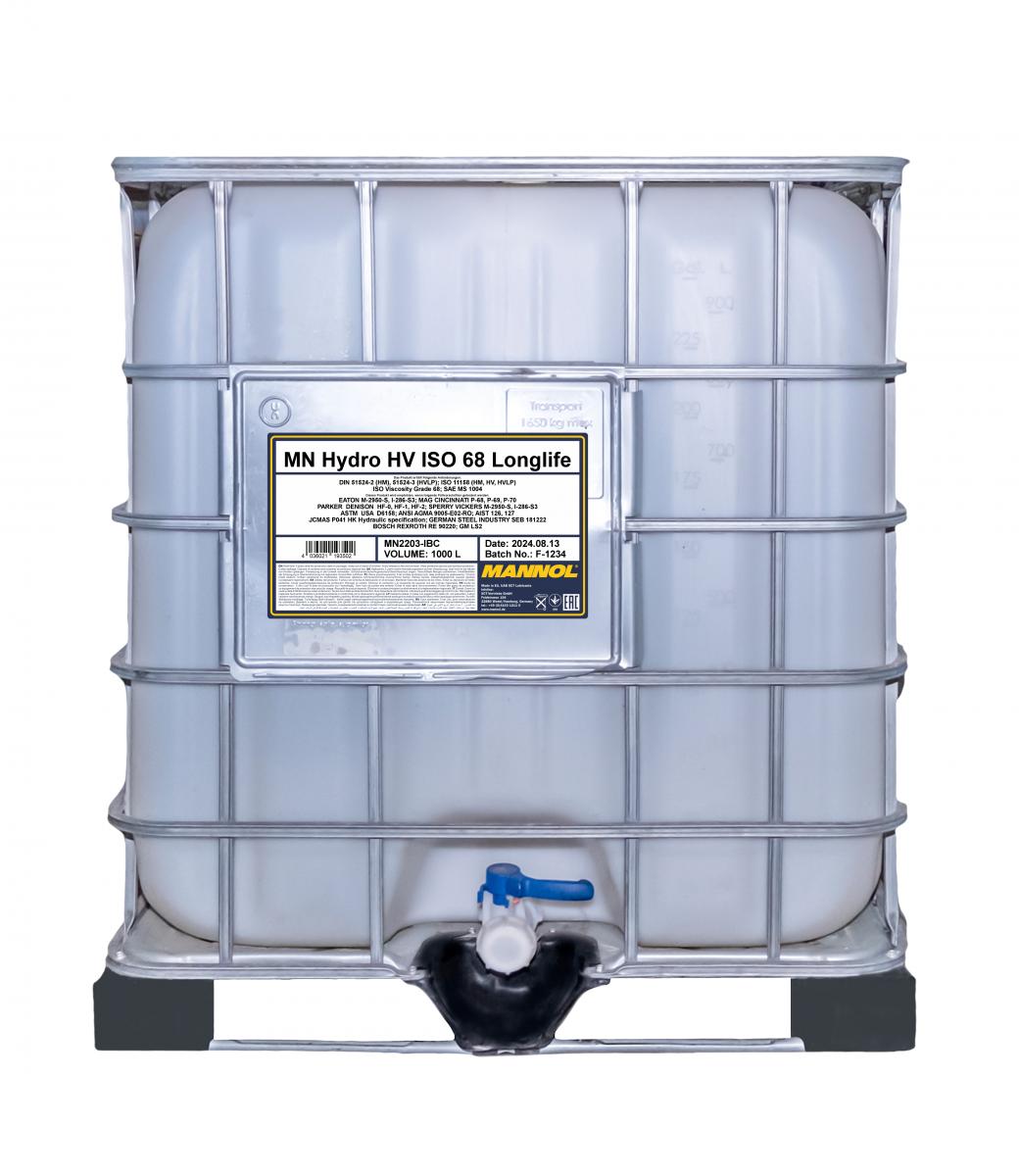 SCT - MANNOL MN2203-IBC MANNOL Hydro HV ISO 68 LONGLIFE Υδραυλ. λάδι