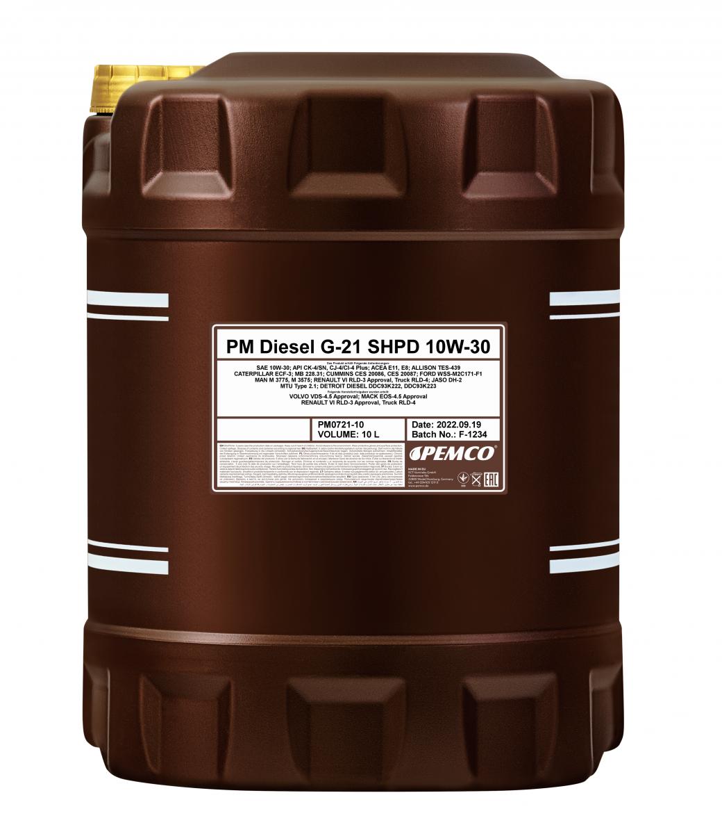 SCT - MANNOL PM0721-10 Pemco Diesel G-21 SHPD 10W-30 Λάδι κινητήρα