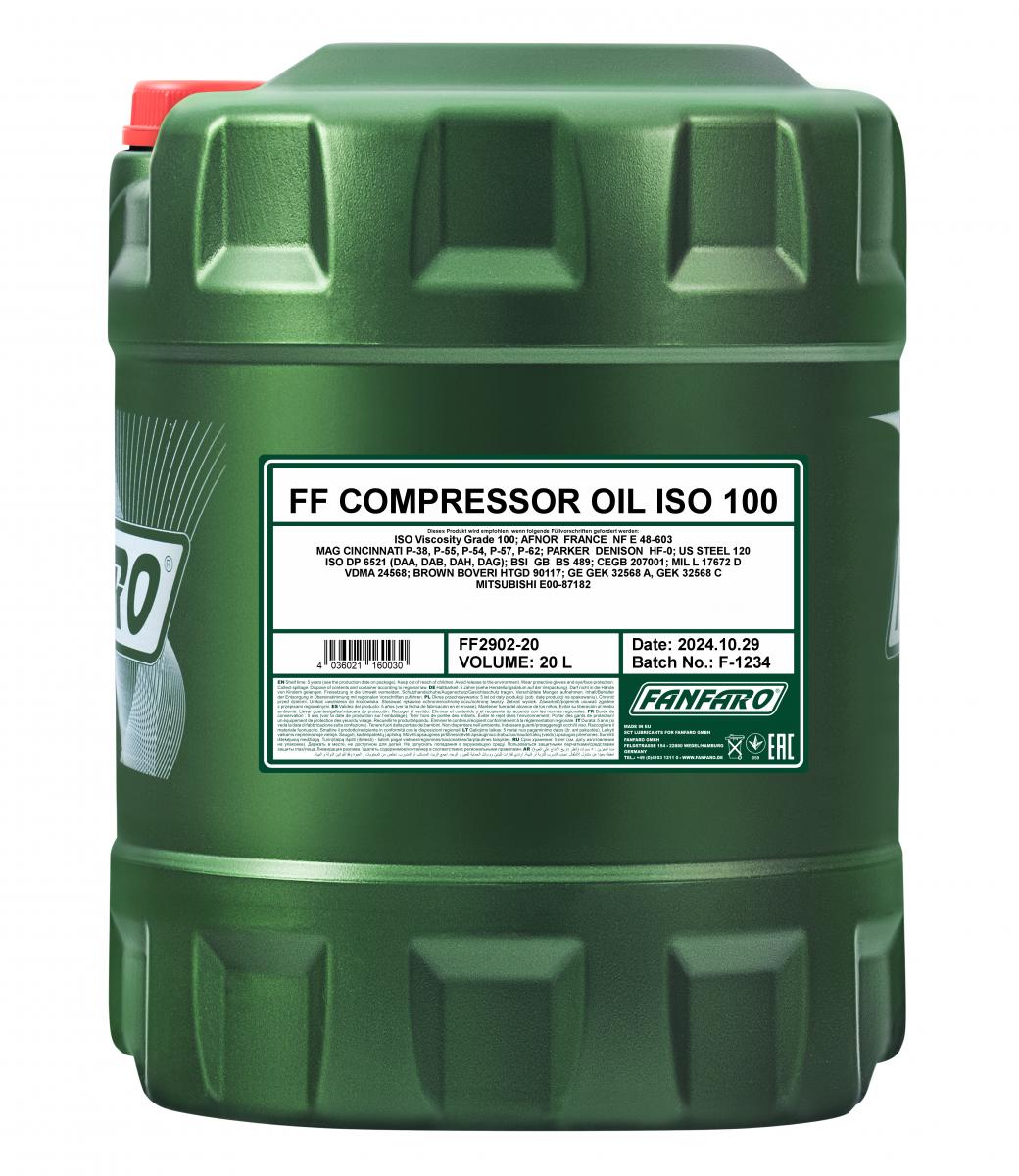 SCT - MANNOL FF2902-20 Fanfaro Compressor Oil ISO 100 Oil, compressor