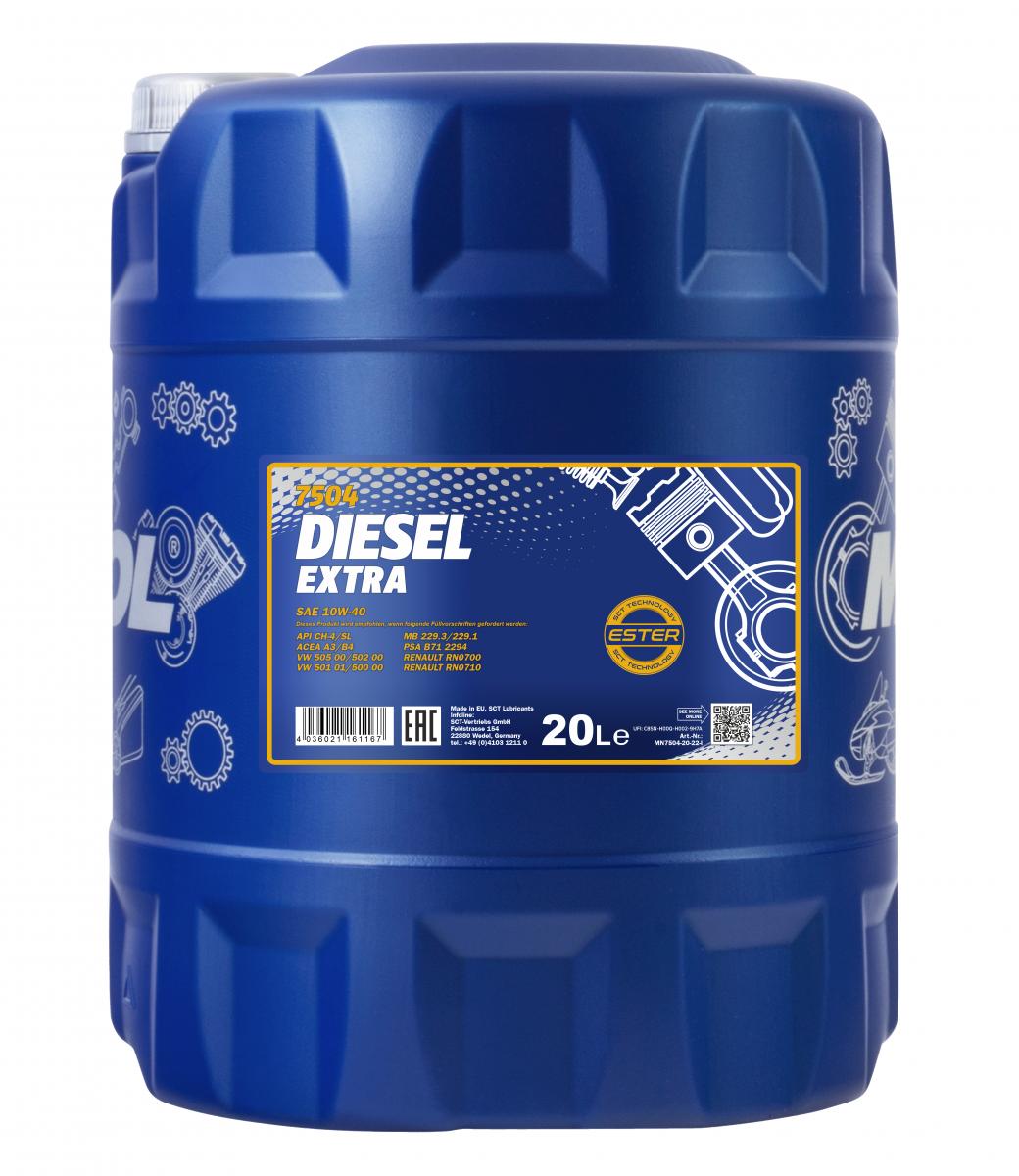 SCT - MANNOL MN7504-20 Mannol Diesel Extra 10W-40 Λάδι κινητήρα