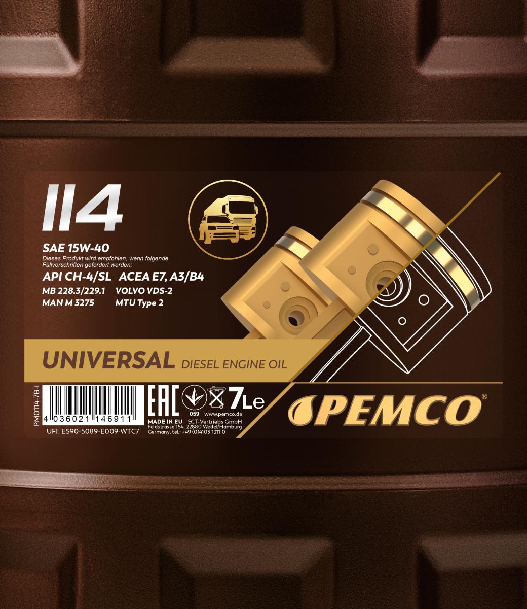 SCT - MANNOL PM0114-7 Pemco 114 15W-40 Λάδι κινητήρα