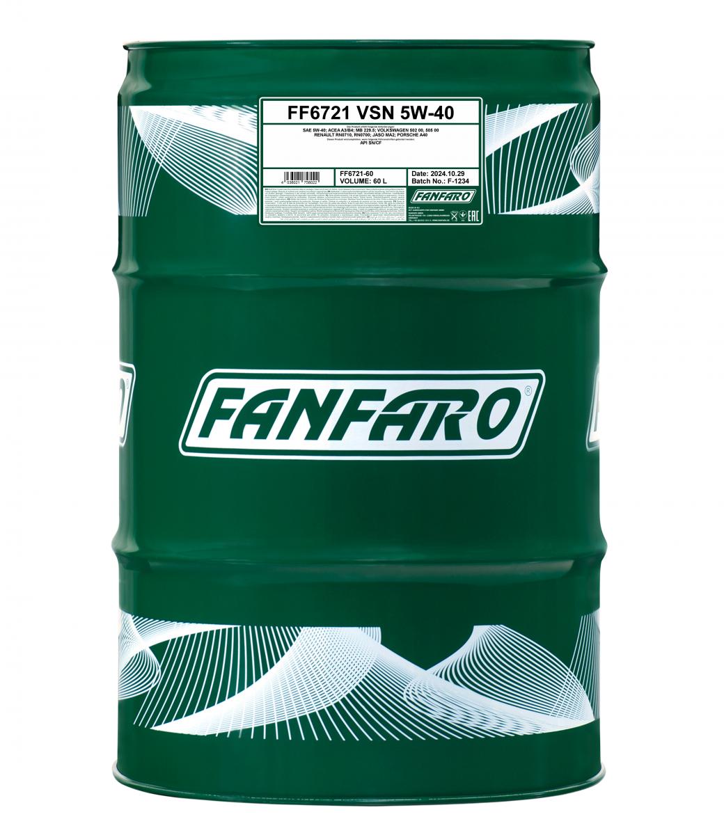 SCT - MANNOL FF6721-60 Fanfaro VSN 5W-40 Λάδι κινητήρα