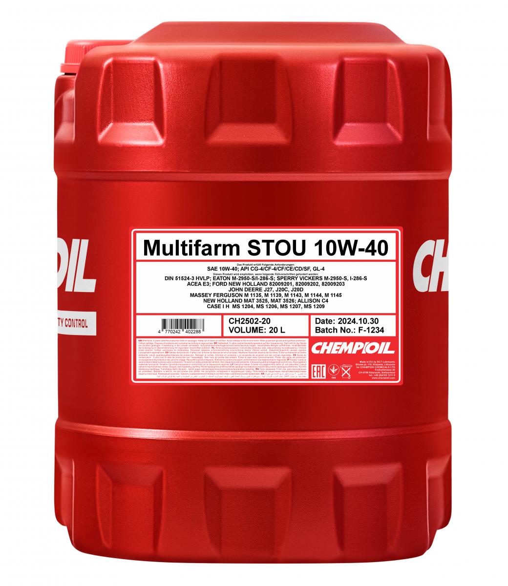 SCT - MANNOL CH2502-20 Chempioil Multifarm STOU 10W-40 Λάδι κινητήρα