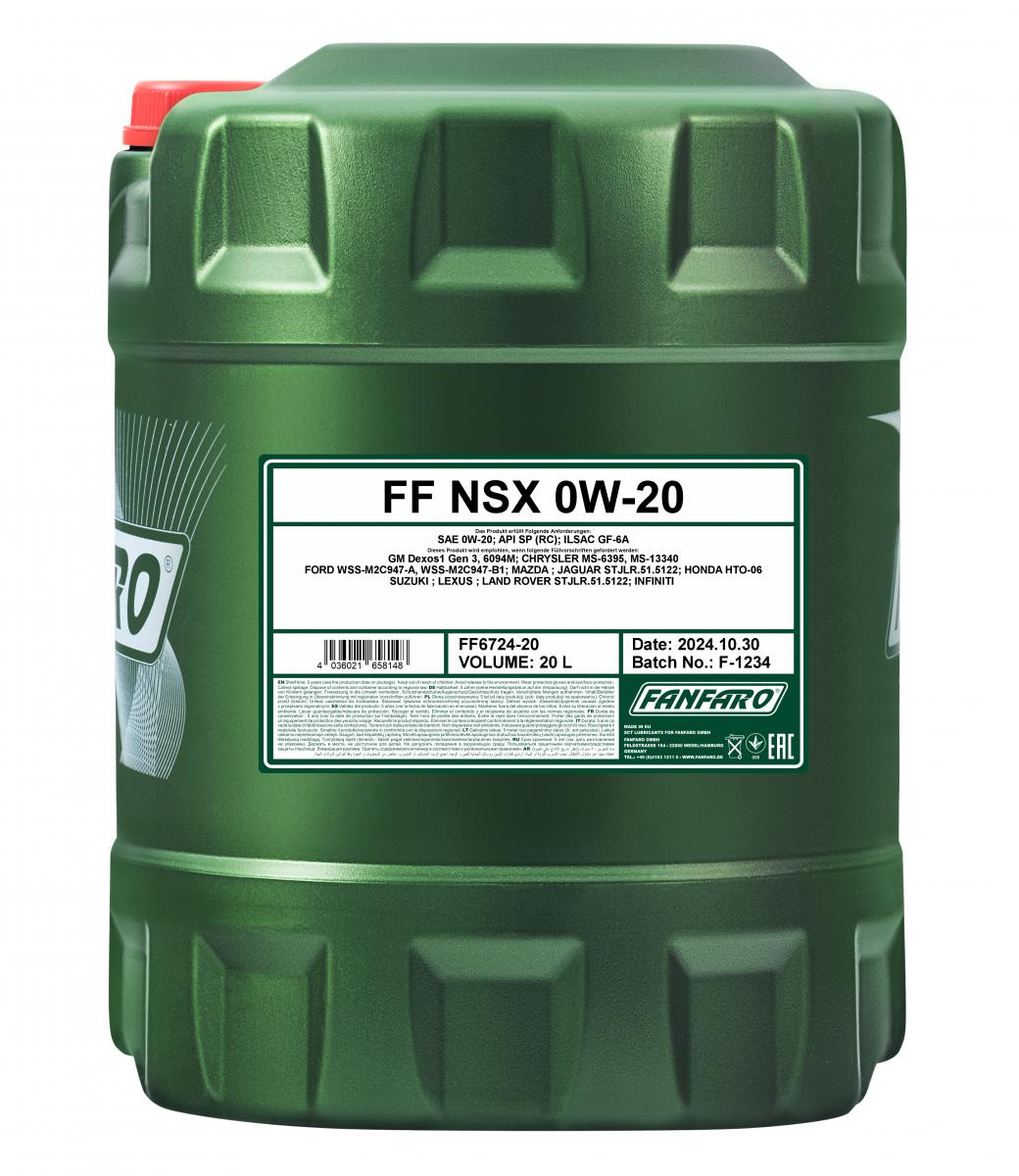 SCT - MANNOL FF6724-20 Fanfaro NSX 0W-20 Λάδι κινητήρα