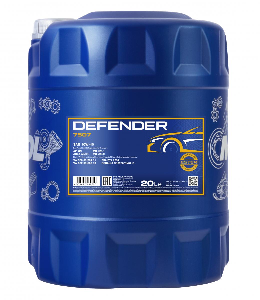 SCT - MANNOL MN7507-20 Mannol Defender 10W-40 Motorový olej
