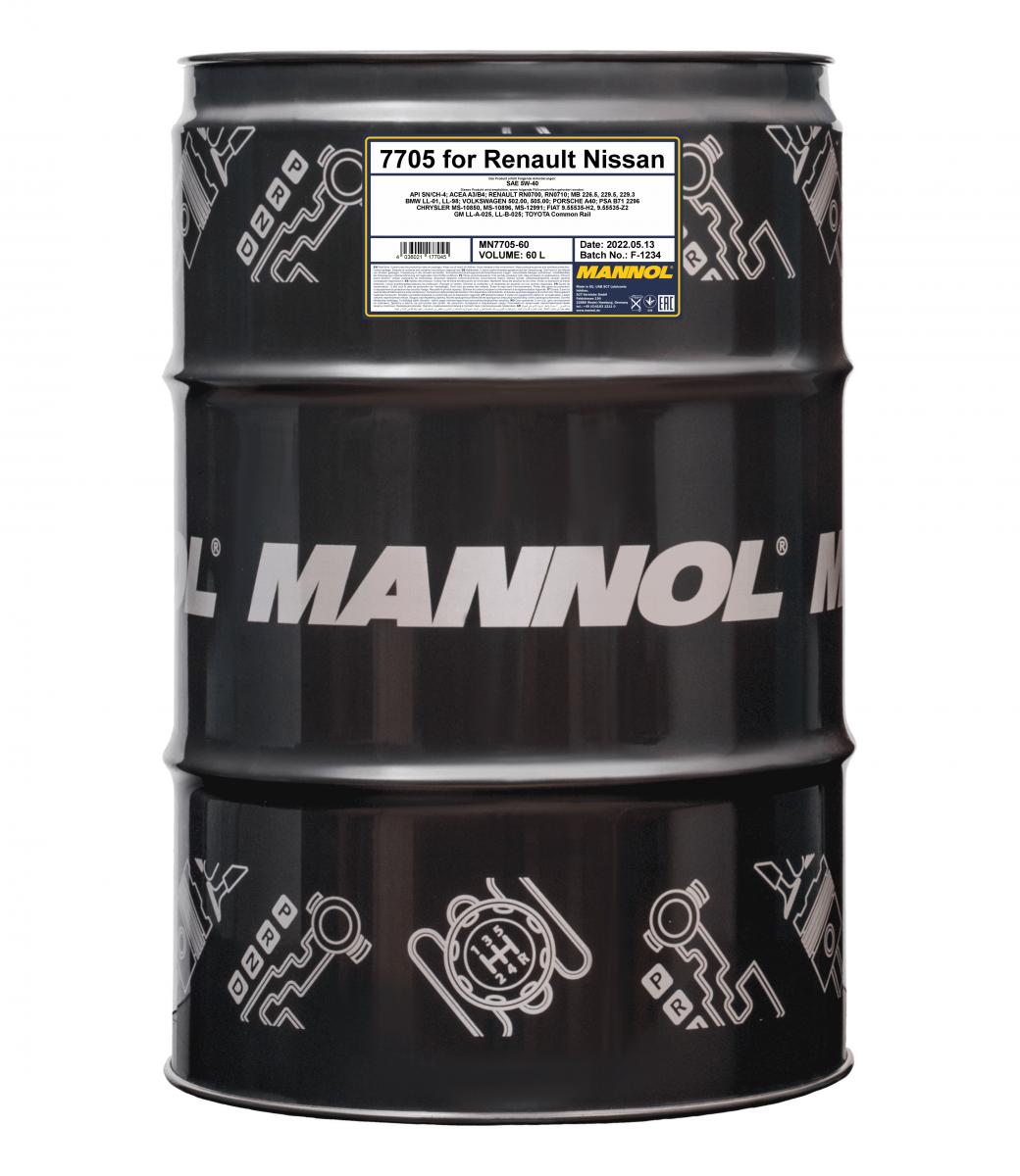 SCT - MANNOL MN7705-60 MANNOL 7705 5W-40 Λάδι κινητήρα