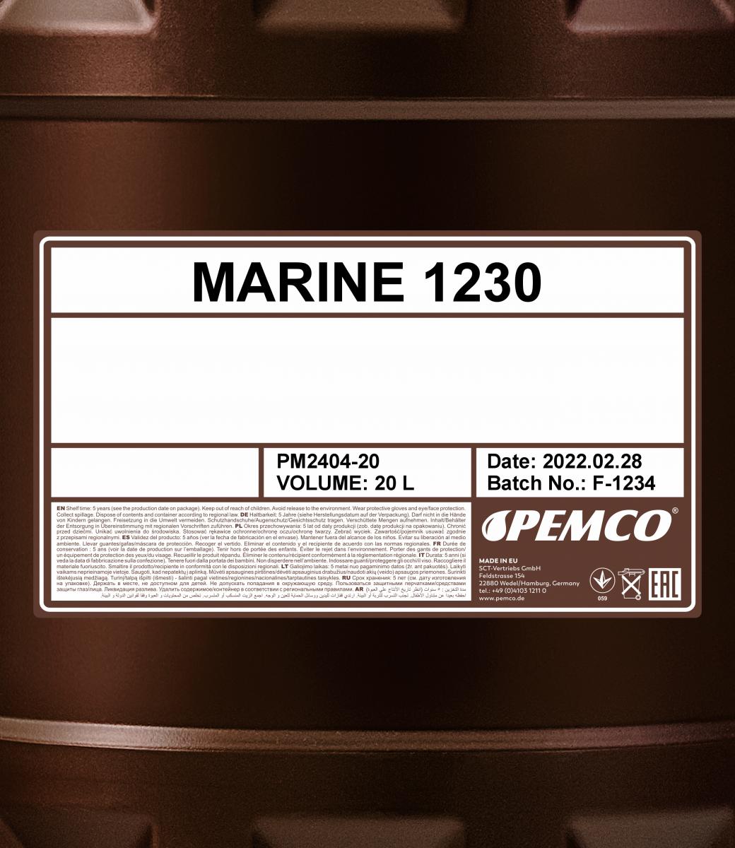 SCT - MANNOL PM2404-20 PEMCO MARINE 1230 Λάδι κινητήρα