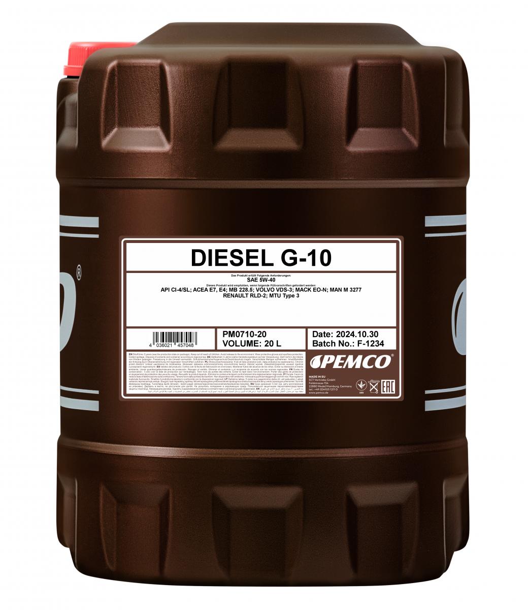SCT - MANNOL PM0710-20 Pemco Diesel G-10 UHPD 5W-40 Λάδι κινητήρα