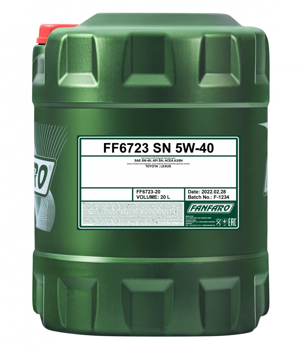 SCT - MANNOL FF6723-20 Fanfaro SN for Toyota Lexus 5W-40 Λάδι κινητήρα