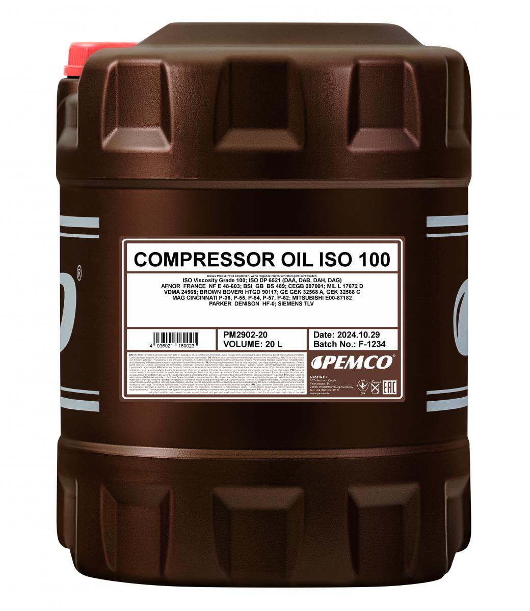 SCT - MANNOL PM2902-20 Pemco Compressor Oil ISO 100 Oil, compressor