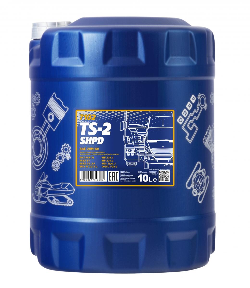 SCT - MANNOL MN7102-10 Mannol TS-2 SHPD 20W-50 Λάδι κινητήρα