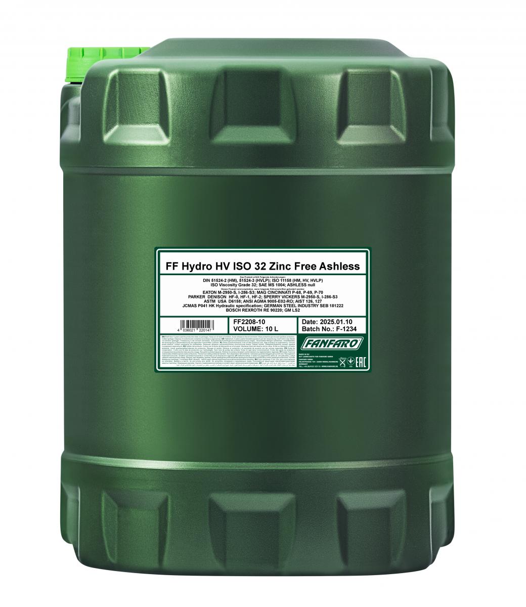 SCT - MANNOL FF2208-10 Fanfaro Hydro HV ISO 32 Zinc Free Υδραυλ. λάδι